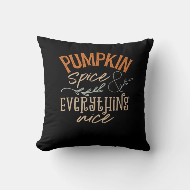 Pumpkin Spice And Everything Nice Boxy Cushion (Front)