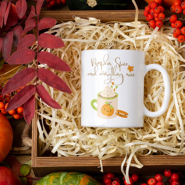 Pumpkin Spice and Everything Nice Coffee Latte Coffee Mug (Creator Uploaded)
