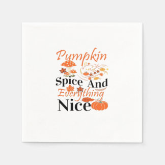 Pumpkin Spice And Everything Nice Cute & Funny Mem Napkin