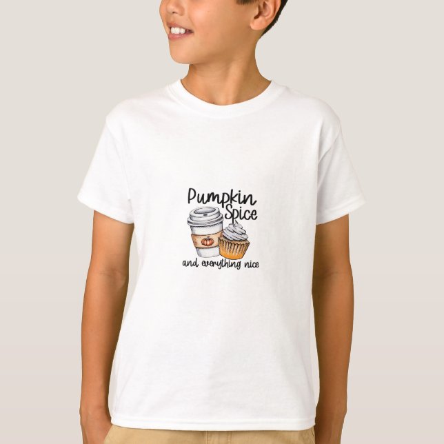 Pumpkin Spice And Everything Nice Cute & Funny Tre T-Shirt (Front)