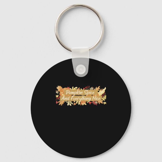 Pumpkin Spice And Everything Nice Essential Sloth  Key Ring (Front)