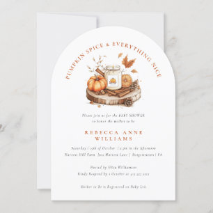 Pumpkin Spice and Everything Nice Fall Baby Shower Invitation