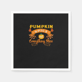 Pumpkin Spice And Everything Nice Fall Coffee Latt Napkin