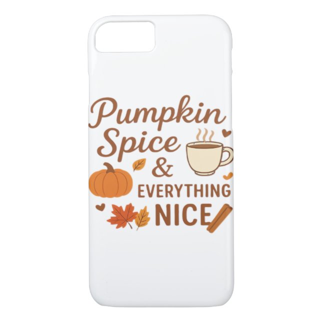 Pumpkin Spice And Everything Nice Fall Design Case-Mate iPhone Case (Back)
