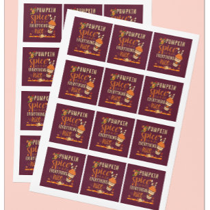 Pumpkin Spice and Everything Nice - Fall Design Square Sticker