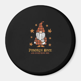 Pumpkin Spice And Everything Nice Fall Gnome Drink Magnet
