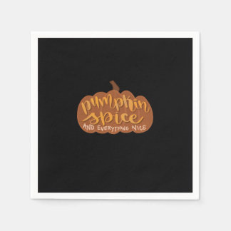 Pumpkin Spice And Everything Nice Fall Vibe Illust Napkin