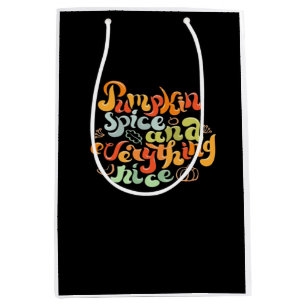 Pumpkin Spice And Everything Nice Halloween Medium Gift Bag
