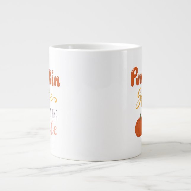 Pumpkin Spice and everything nice Large Coffee Mug (Front)