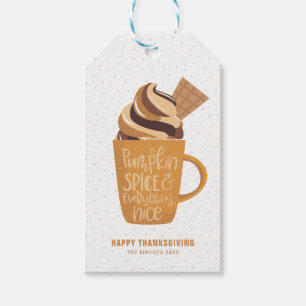Pumpkin Spice and Everything Nice Latte Gift Tags