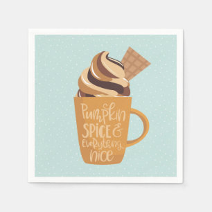 Pumpkin Spice and Everything Nice Latte Napkins