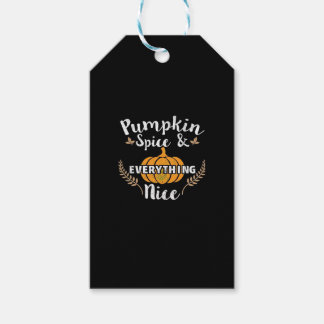 Pumpkin Spice And Everything Nice Letter Print Cas Gift Tags