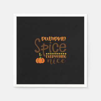 Pumpkin Spice And Everything Nice Quote Sloth Napkin