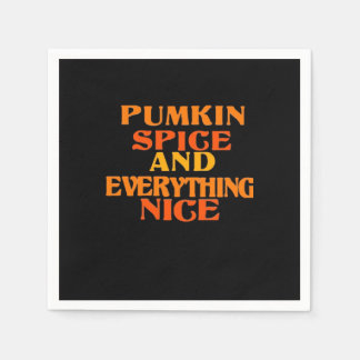 Pumpkin Spice And Everything Nice Quote Sloth Napkin