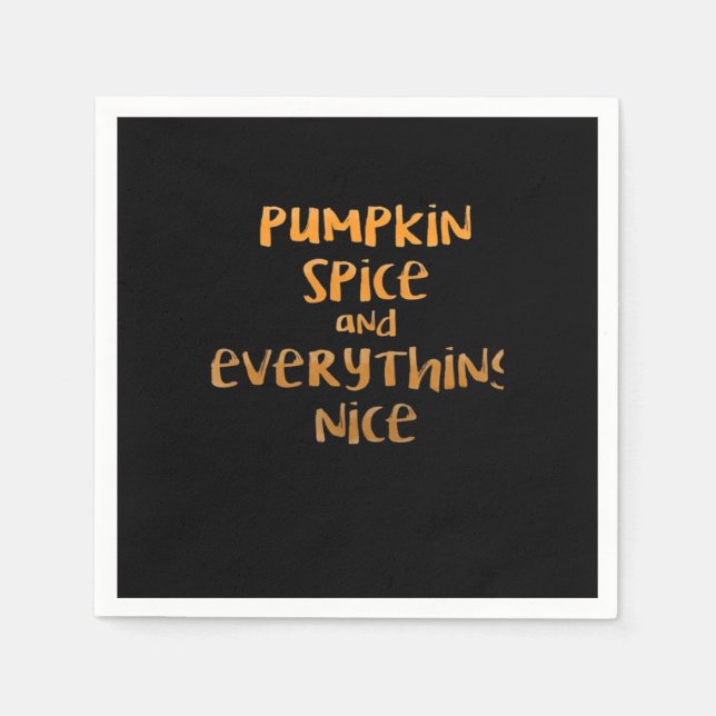 Pumpkin Spice And Everything Nice Sloth Design Napkin (Front)