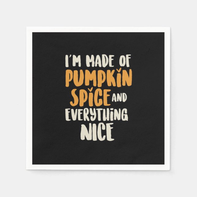 Pumpkin Spice And Everything Nice Sloth Napkin (Front)