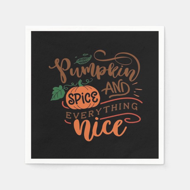 Pumpkin Spice And Everything Nice Sloth Napkin (Front)