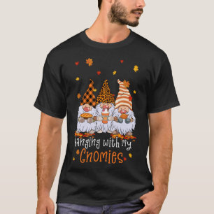 Pumpkin Spice And Gnomies Are Nice - Funny Thanksg T-Shirt