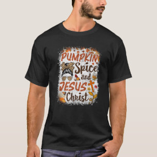 Pumpkin Spice And Jesus Christ Cute Fall Coffee Lo T-Shirt