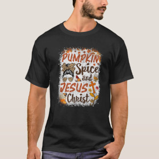 Pumpkin Spice And Jesus Christ Cute Fall Coffee Lo T-Shirt