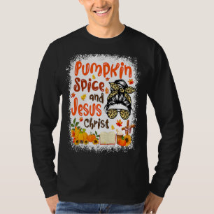 Pumpkin Spice And Jesus Christ Cute Fall Coffee   T-Shirt