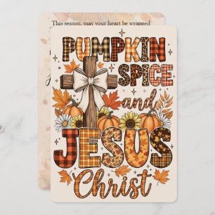 Pumpkin Spice and Jesus Christ   Faith & Fall  Holiday Card