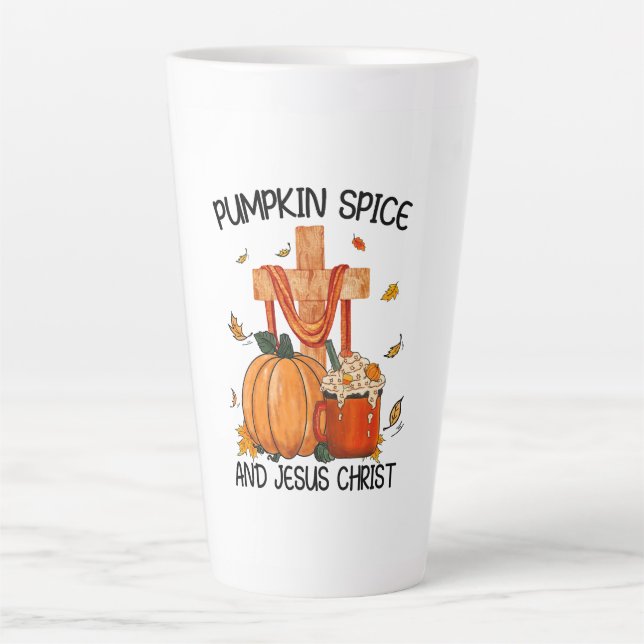 Pumpkin Spice And Jesus Christ Latte Mug (Front)