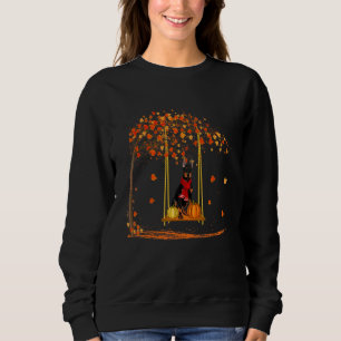 Pumpkin Spice Autumn Doberman Dog Thanksgiving Map Sweatshirt
