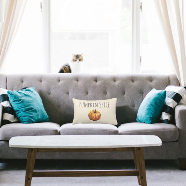 Pumpkin Spice Autumn Farmhouse Lumbar Cushion (Creator Uploaded)