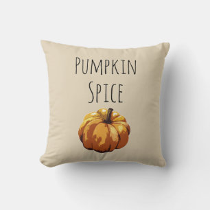 Pumpkin Spice Autumn Farmhouse Throw Pillow