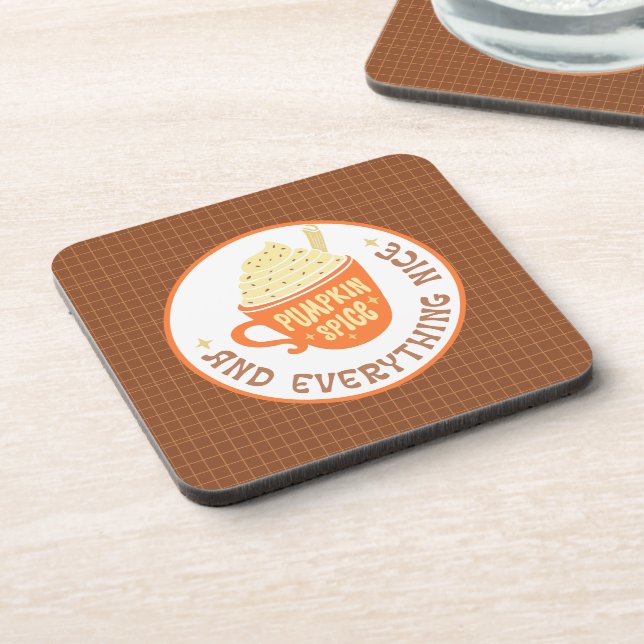 Pumpkin Spice  Badge Fall Coaster (Left Side)