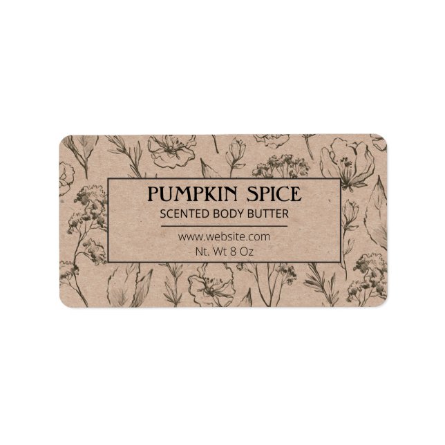 Pumpkin Spice Body Butter Business Product Labels (Front)