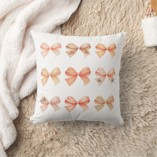 Pumpkin Spice Bows - Fall  Cushion