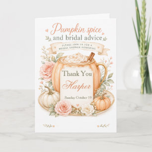 Pumpkin Spice Bridal Shower Thank You Card