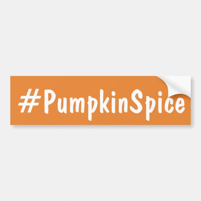 Pumpkin Spice Bumper Sticker (Front)