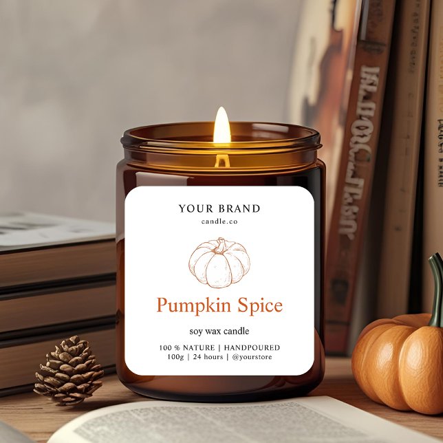 Pumpkin Spice Candle Label | Rustic Fall  (Creator Uploaded)