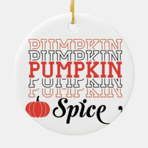 Pumpkin Spice Ceramic Tree Decoration