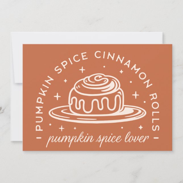 Pumpkin Spice Cinnamon Rolls Card (Front)