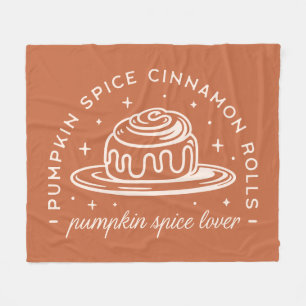 Pumpkin Spice Cinnamon Rolls Fleece Blanket