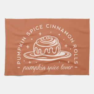 Pumpkin Spice Cinnamon Rolls Tea Towel