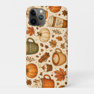 Pumpkin Spice Coffee Fall Pattern Case-Mate iPhone Case