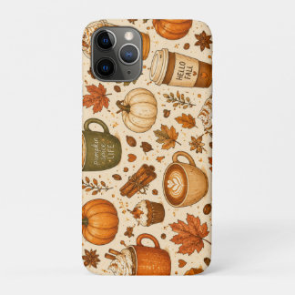 Pumpkin Spice Coffee Fall Pattern Case-Mate iPhone Case