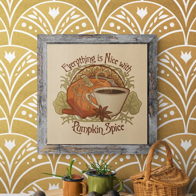 Pumpkin Spice Coffee Vintage Look Photo Print (Pumpkin Spice Coffee Vintage Look Photo Print)