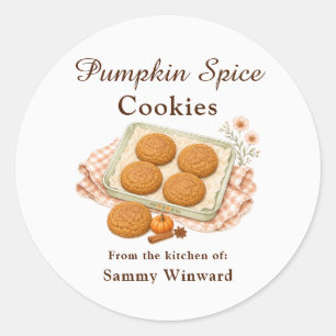 Pumpkin Spice Cookie Gift Label