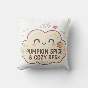 Pumpkin Spice & Cosy RPGs Gamer Pillow