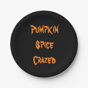 Pumpkin Spice Crazed Paper Plate