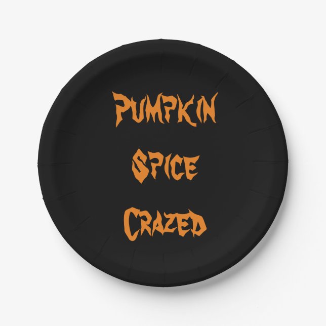 Pumpkin Spice Crazed Paper Plate (Front)