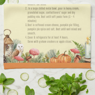 Pumpkin Spice Dip Recipe Tea Towel
