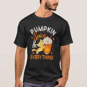 Pumpkin Spice Everything Cat Cute Autumn Fall T-Shirt