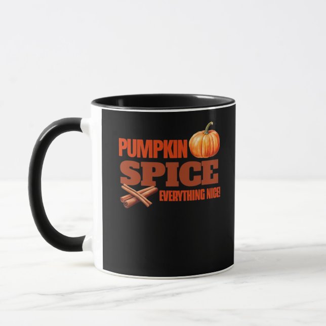 Pumpkin Spice Everything Classic Basic Design Mug (Left)